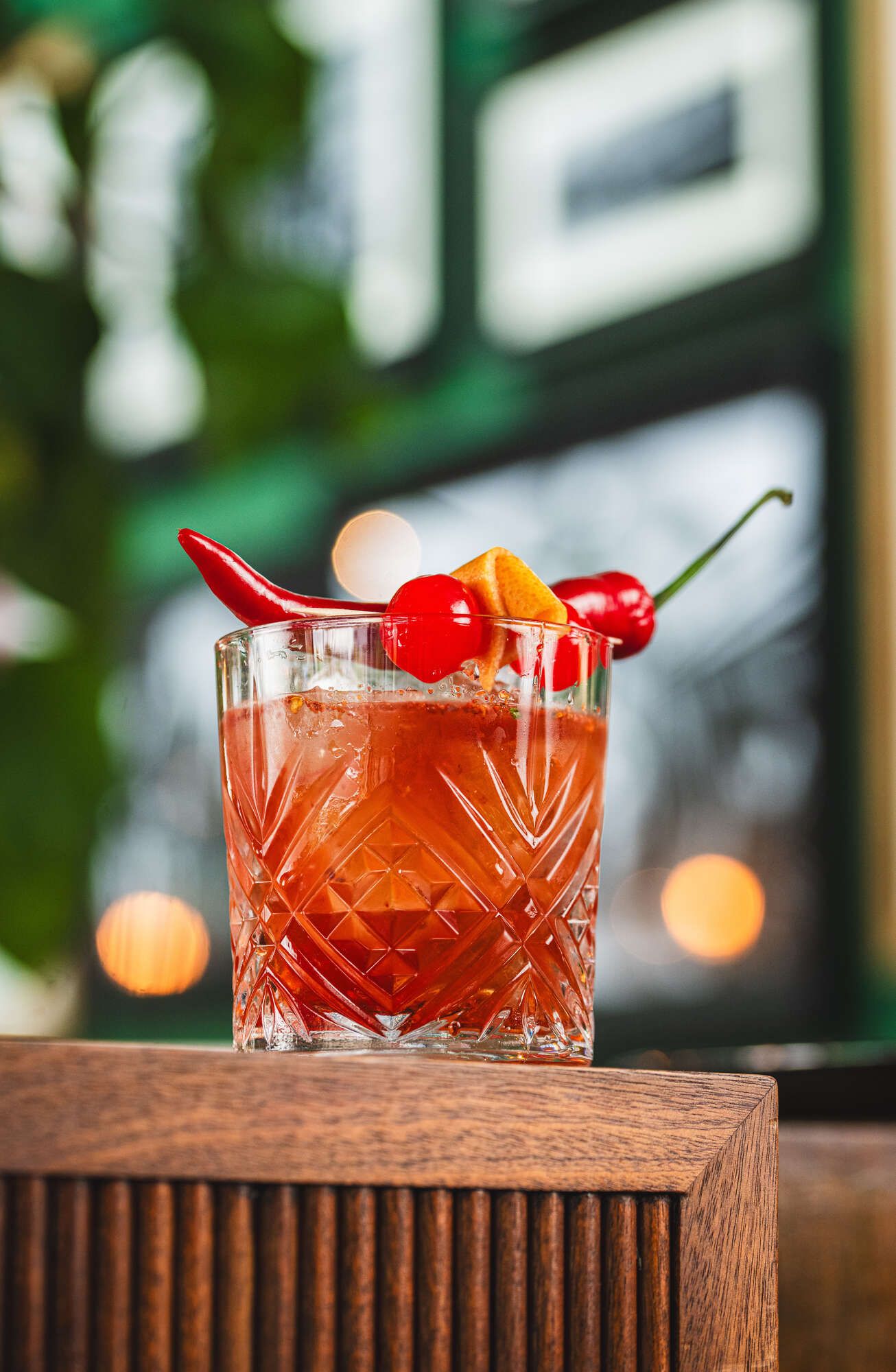 Artistic cocktail creation with a kick, available at our Farringdon rooftop bar