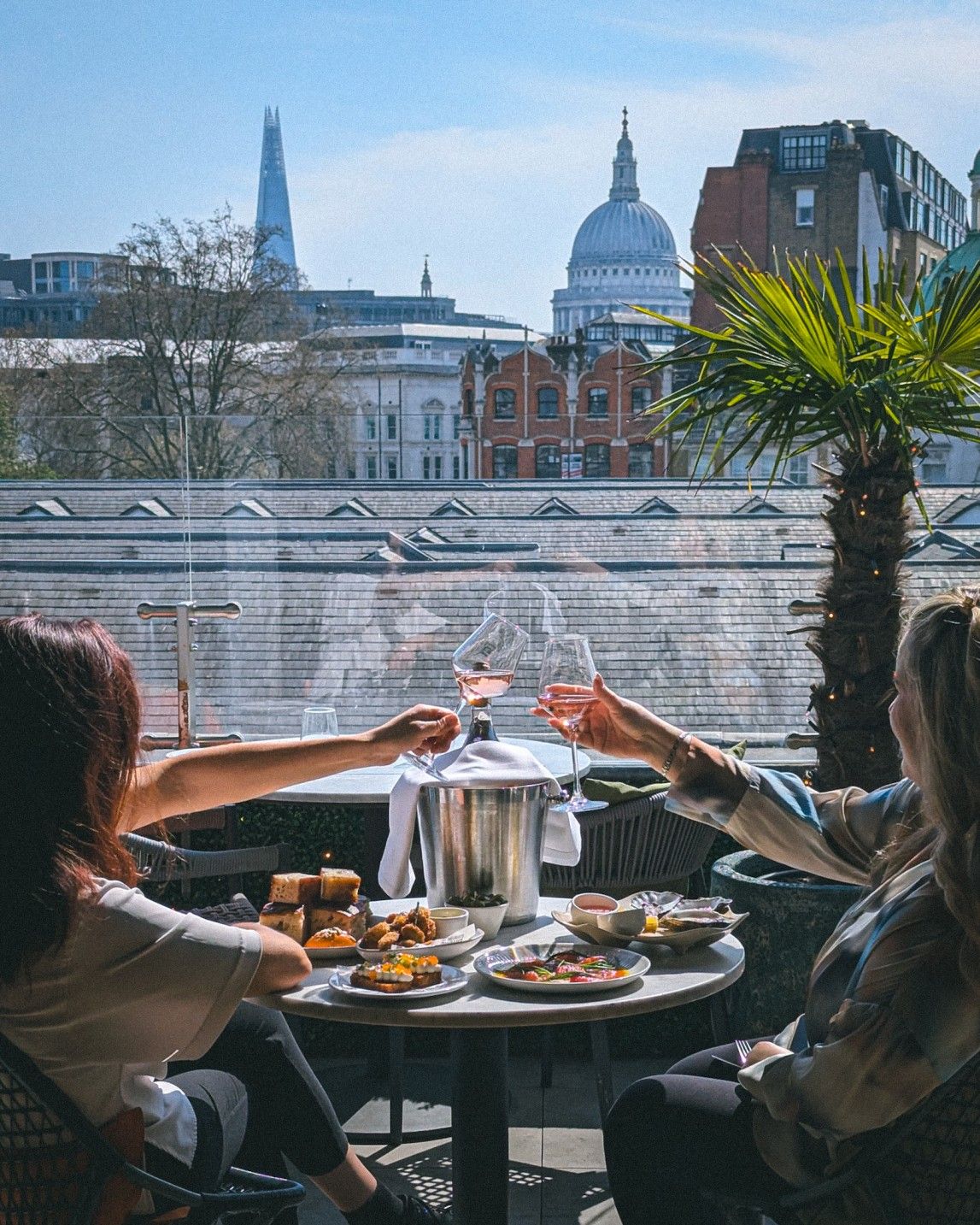 Relaxed evening on the No.3 Rooftop outdoor terrace with drinks and delicious small plates